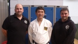 Ken Shu Dojo Karate Club instructors with Tomiyama Sensei